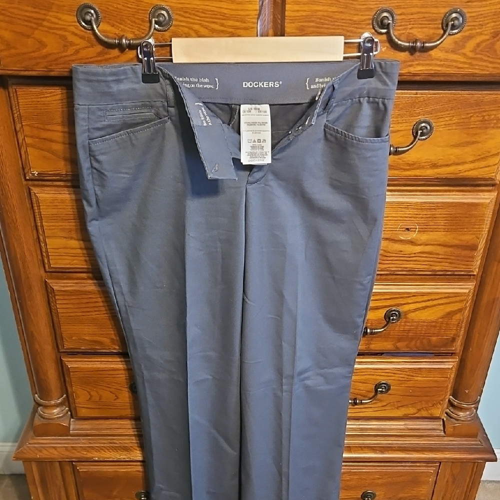 Dockers Women's Blue-grey Chinos 10 M - Picture 4 of 6